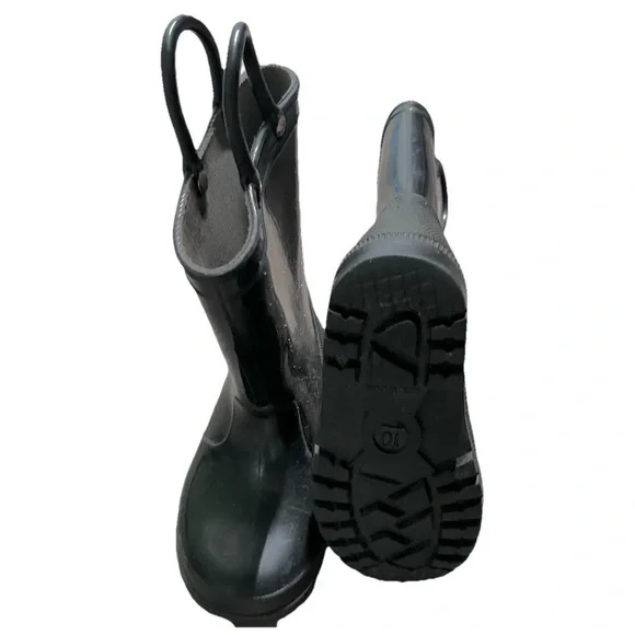 Toddler Black Rain Boots Size 10 Waterproof - Picture 4 of 5